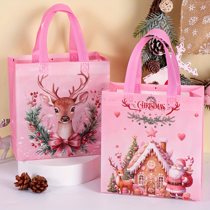 4/8pcs Pink Christmas Tote Bag - đánh giá và giá Elk Bugle Call
